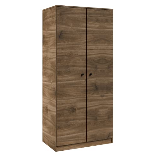 MargaretHadas24 Kleiderschrank Wilma Garderobe Schrank Mehrzweckschrank Hochschrank Schlafzimmer Schränke Holz Möbel Wohnzimmer Wohnzimmerschrank Farbe: Brandy Castello von Margaret Hadas24