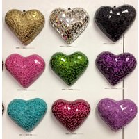 Mosaik Herzen | Regenbogen Farben |Valentinstag Geschenk Für Freund |Geschenk Freundin Buntes Dekor Cooles |6.5x6 von Margarittasart