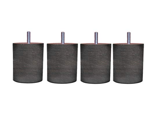 Margot Chamäleon Zylinder Set mit 4 Lattenrostfüßen, Eichenholz, Eiche grau, 7 x 7 x 9,0cm von Margot