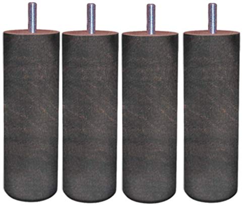 Margot Chamäleon Zylinder Set mit 4 Lattenrostfüßen, Eichenholz, Eiche grau, 7 x 7 x 20 cm von Margot