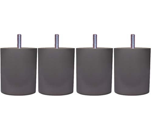 Margot Chamäleon Zylinder Set mit 4 Lattenrostfüßen, Holz, grau-Taupe, 7 x 7 x 9,0 cm von Margot