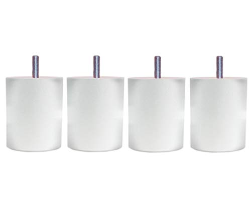 Margot Chamäleon Zylinder Set mit 4 Lattenrostfüßen, Holz, weiß, 7 x 7 x 9,0 cm von Margot