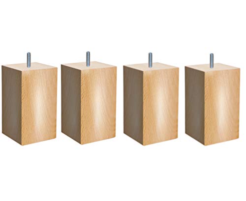Margot Skandinavische Weichheit Pacha Lattenrost, 4 Stück, Holz, Natur lackiert, 9 x 9 x 17 cm von Margot