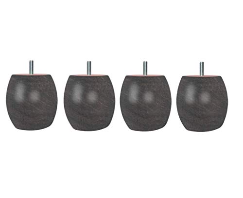 Margot Douceur Boule 3700527839912 Bettbeine, Holz, Eiche, grau, Höhe 9,5 cm, 4 Stück von Margot