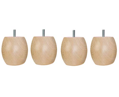 Margot Weich 4 x kugelförmige Lattenrostfüße, Holz, Natur lackiert, 7,5 x 7,5 x 7,5 cm Margot Weich 4 x kugelförmige Lattenrostfüße, Holz, Natur lackiert, 7,5 x 7,5 x 7,5 cm von Margot