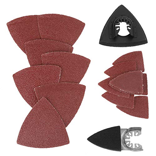 82pcs Multitool Oscillating Accessories Kit, Schleifpapier Triangular & Fingerschleifkissenhalter zum Schleifen Polieren von Marhynchus