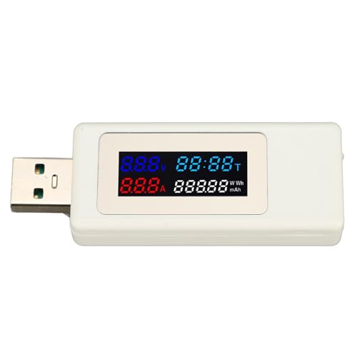 Eversame 2 in 1 Typ C USB Tester Farbbildschirm LCD Digital Multimeter, USB C Spannung Strom Voltmeter Amp Volt Amperemeter Detektor USB Multimeter USB Voltmeter Amperemeter von Marhynchus