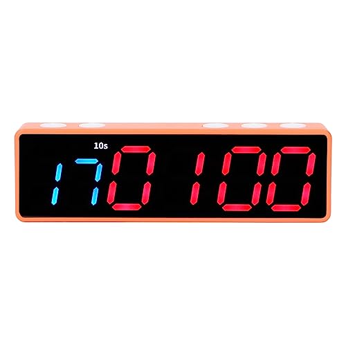 Fitness-Timer, Fitness-Timer, LED-Intervall-Timer, Countdown-Up-Uhr, Fitness-Zeitschaltuhr, Workout-Intervall-Timer für Zuhause, Fitnessstudio, Anzeigetafeln und Timer (Blau und Rot) von Marhynchus