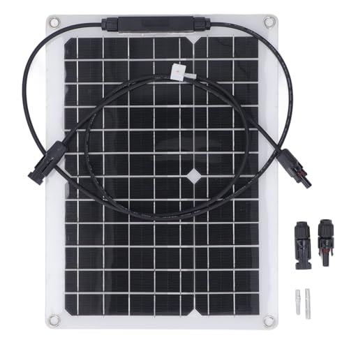 Flexibles 15-W-Solarpanel-Set für Wohnmobil-Campingaktivitäten mit Monokristallinem Silizium, Tragbar und Langlebig, Überlastschutz, Geeignet für 12-V-Batterie Flexibles 15-W-Solarpanel-Set für Wohnmobil-Campingaktivitäten mit Monokristallinem Silizium, Tragbar und Langlebig, Überlastschutz, Geeignet für 12-V-Batterie von Marhynchus