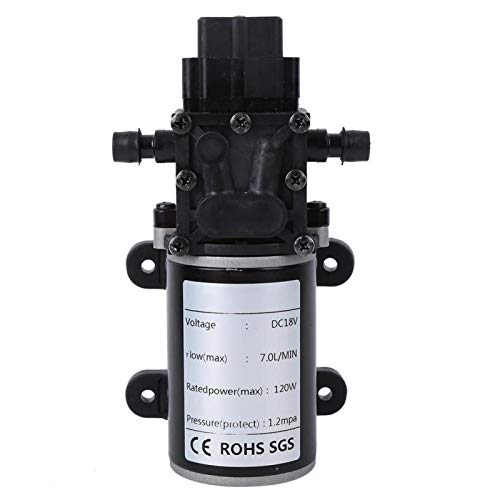 Intelligente Membranpumpe,Pumpe Membranpumpe Pumpe Membranpumpe Sprayers Accessories Pumps Hochdruck-DC12V 120W-Hochdruck-Membranpumpe 7 l/min 10 mm rechter Wasserauslass[12V Motor] von Marhynchus