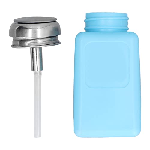 Lösungsmittel Spender mit Edelstahl Deckel ESD Safe Dispenser Flasche 200ml Flüssigkeits Spender (Blau) von Marhynchus
