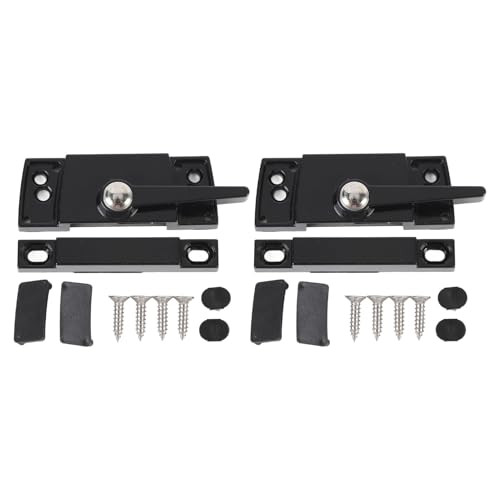 Marhynchus 2 Setzen Sie Schiebfenster Schärpe Lock Cam Hook Design Verbesserte Sicherheit Anti -Pry -Stabilkonstruktion mit Zinklegierung Aluminiumlegierung für Zinsenfenster (BLACK) von Marhynchus