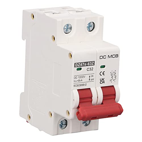 Marhynchus 2P-Mini-Leistungsschalter DZ47s 63Z DC1000V 32A 6000A Abschaltvermögen PV-System DIN-Schienenmontage mit Magnetischer Lichtbogenlöschung für Solar-Marine-Glei von Marhynchus