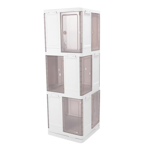 Marhynchus 360 Display Rotierende Bücherregal Sparenspeicher für Schlafzimmer Wohnzimmer, Robustes PP -Material (2 Etagen) (3 Schichten) von Marhynchus