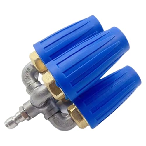 Marhynchus 360-Grad-Drehdüse 360 ​​° Rotierende Turbodüse 360 ​​° Rotierende Strahldüse 4-in-1 -Düsendruckunterdrückung 4000 Psi 4-6 Gpm mit 1/4 Zoll Schnellanschluss für Hochdruckreinigung von Marhynchus