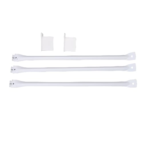 Marhynchus 3PCS Draht Regal Halterungen Set Stahldraht Regal Halterung mit 6 Klemmen und 2 End Halterungen für 12-Zoll-Draht-Regal Kleider Schrank von Marhynchus