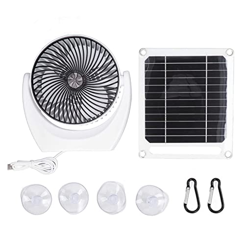 Marhynchus 5V Solar Angetriebener Lüfter USB -Fan Dual Power Source mit Hoher Effizienz Solarpanel für Outdoor -Reisefischerei Wandern von Marhynchus