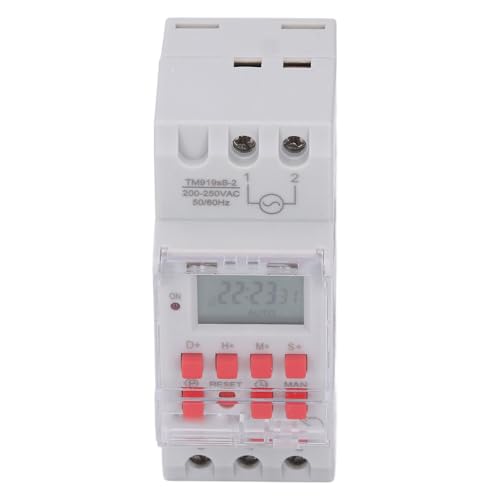 Marhynchus 7 Tage Programmier Barer Timer Schalter Wöchentlicher Digitaler Zeit Steuerungs Schalter mit LCD-Display 16 Ein/Aus Einstellungen DIN-Schienen Halterung für Leuchten Elektro von Marhynchus