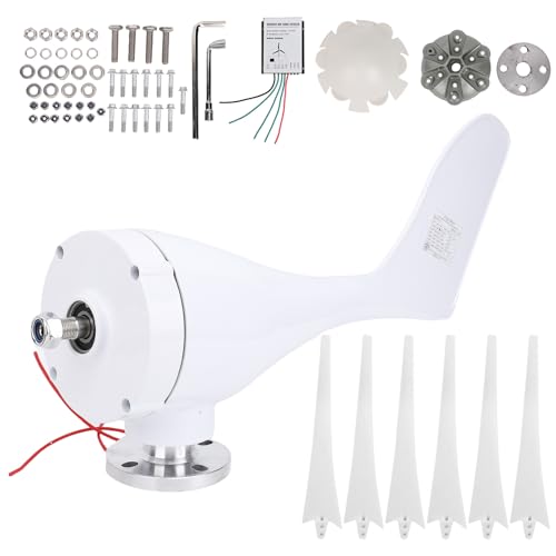 Marhynchus 800w Kleinwindkraftanlage, Kraftausrüstung Dynamo 6-Blatt-Windkraftanlage, Industriemaschinen(white12V) von Marhynchus