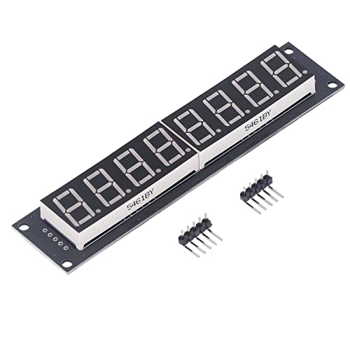 Marhynchus 8stellige Anzeigeplatte, Gelbe LED 7 Segment 0,56 Zoll Modul mit 74HC595 -Antriebschip für Maschinen und Geräte, Schnelle Installation mit 3 -Pin IO von Marhynchus
