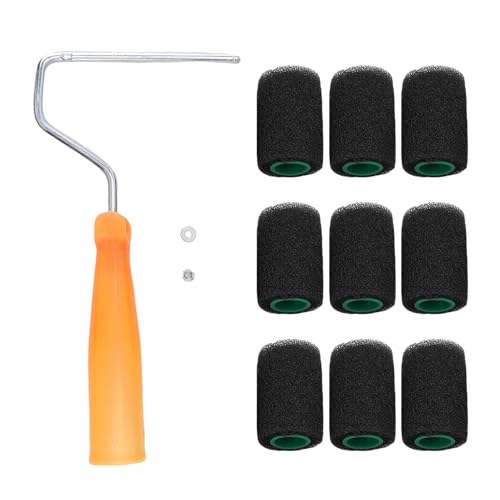 Marhynchus 9pcs 4in Strukturierte Lackwalzen Set Bett Liner Roller Kit LKW -Ladungsbox Roller mit Plastikrahmen für die Nicht -Schlupf -Schutzbeschichtung von Marhynchus