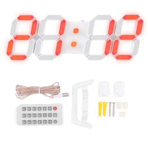 Marhynchus Bunte LED -Wanduhr Digitale Uhr mit Mitternachtslicht Mobile Ladedock 7 Lebendige Farben Sonnenuntergang Simulation Snooze -Funktion für Schlafzimmer Home Office von Marhynchus
