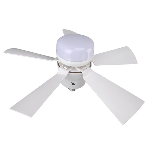 Marhynchus Deckenventilator Licht, Deckenventilator Leichte Dimmbare 3 Farbtemperatur Windgeschwindigkeit Timer Remote Schlafzimmer Küche, USB -Lüfter (WHITE) von Marhynchus