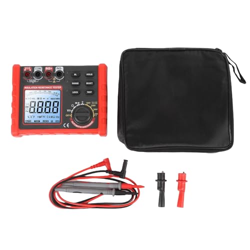 Marhynchus Digital OHM -Messgerät Isolationswiderstandstester Handheld -Widerstandstester mit Silikonschutzhülsenvereinbereitungsständer Automatisch für Transformatoren Motoren Kabel von Marhynchus