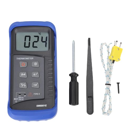 Marhynchus Digitale Thermoelementtemperaturmesser LCD-Anzeige Thermoelement Thermometer K-Typ Thermoelement-Messgerät -50 ℃ Bis 1300 ℃ (-58 ℉ Bis 2372 ℉) mit Hintergrundbeleuchtung für von Marhynchus