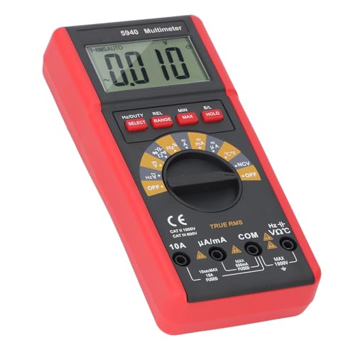 Marhynchus Digitaler Multimeter-Spannungsstrom-Widerstandskapazitätsmessgerät mit Nicht Rutschfestem Stoßdämpferungsabsorbiergummihülsenversenke Ständer Clear LCD-Backlight-Daten Halten von Marhynchus