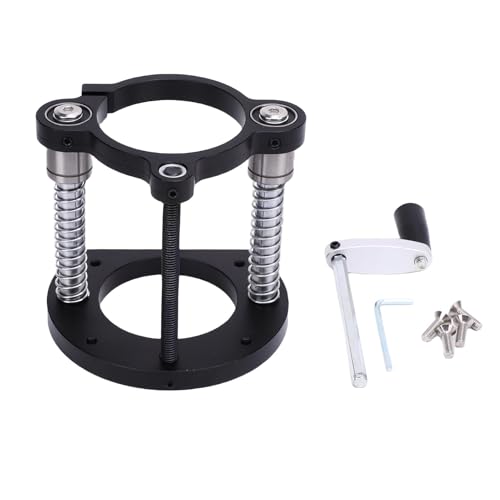Marhynchus Einstellbarer Router-Lift-Basis-Router-Tisch-Hebensystem Aluminiumlegierung Basis mit 2 Kieferklemme und Kurbelgriff für 64-66-mm-Trimmmaschinenschlitzabschläge Marhynchus Einstellbarer Router-Lift-Basis-Router-Tisch-Hebensystem Aluminiumlegierung Basis mit 2 Kieferklemme und Kurbelgriff für 64-66-mm-Trimmmaschinenschlitzabschläge von Marhynchus