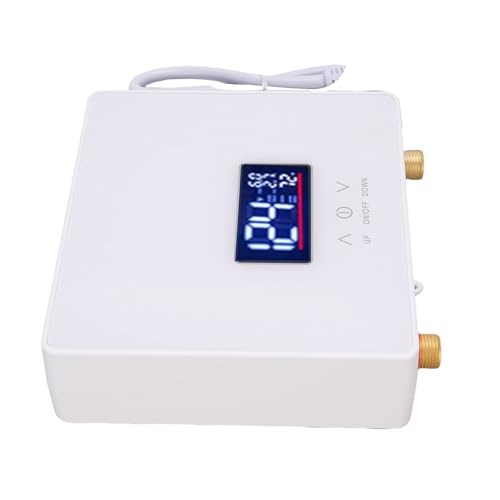 Marhynchus Elektrischer Touchscreen Warmwasserbereiter LCD Digital Warmwasserbereiter Touch Control Warmwasserbereiter Messing Einlassauslass Kompakt Unter (EU -Stecker 220 V 4000W) von Marhynchus