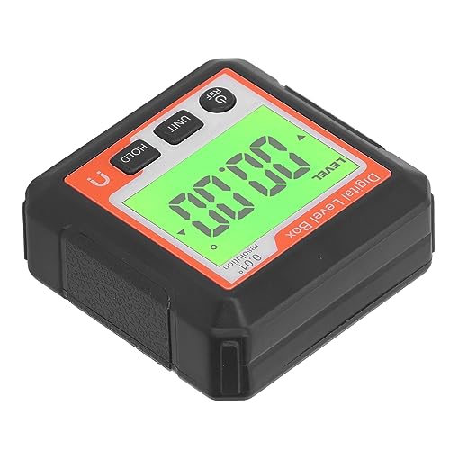 Marhynchus Hochgenauige Box Digital Level Die Hochpräzise Magnetische Neigungsmesserwinkelmesser für Die Tischlerkonstruktion, Geeignet für Die Holzverarbeitung (orange weiß) von Marhynchus