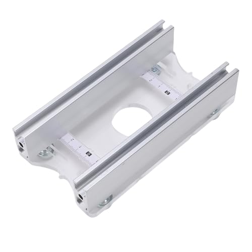 Marhynchus Holz Bearbeitung Router Vorlage Führung Jig Router Slotting Tool Kompakt Einstellbar 0-5cm Dicke für Trimm Maschinen mit 65mm Innen Durchmesser PC Aluminium Legierung Basis von Marhynchus