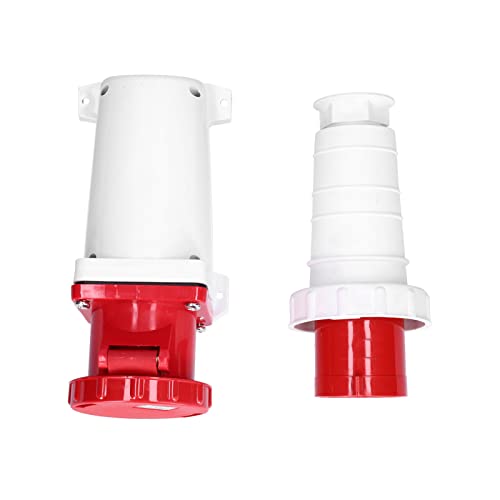 Marhynchus Industrial Socket Plug-Stecker, 4 Pin 3 Phase-Stecker-Set 63A 3p+E 380-415V IP67 Wasserdicht von Marhynchus