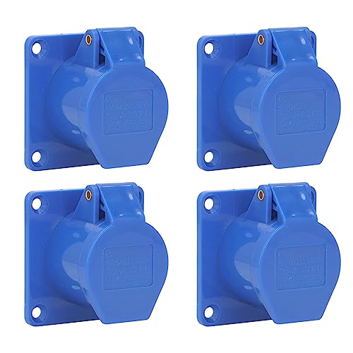 Marhynchus Industrielle Wasserdichte Steckdose 3 Pin 16A IP44 für Power Outdoor, 4 Sets Versteckte Outlet für Brauerei Workshop Camping von Marhynchus