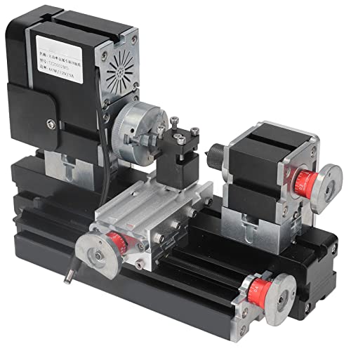 Marhynchus Mini Rotierende Drehmaschine für Holz, Kunststoff und Weiche Metall - Hochleistungs -Mikromaschine mit 12000 U/Min Motordrehzahl (EU-Stecker) von Marhynchus