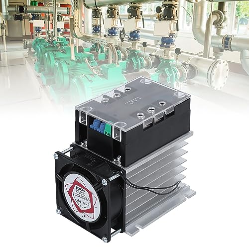 Marhynchus Motorstartmodul, Softstart-Controller Eins/2-Phasen-Motorrad-Zubehör, Aluminiumboden, Passformpumpe, Lüfter, Fahrzeug, Motorstartplatine (Modul + Kühlkörper) von Marhynchus