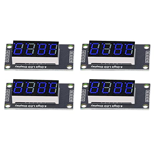 Marhynchus PCB Digital Digital Tube Modul LED 4 Ziffern 7 Segment 0.36in TM1637 Eingänglich zu Installieren - Einfach zu Installieren (Blau MRA110D) von Marhynchus