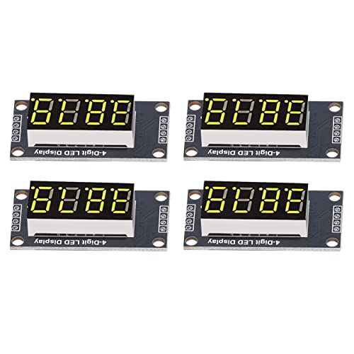 Marhynchus PCB Digital Digital Tube Modul LED 4 Ziffern 7 Segment 0.36in TM1637 Eingänglich zu Installieren - Einfach zu Installieren (Gelb MRA110C) von Marhynchus