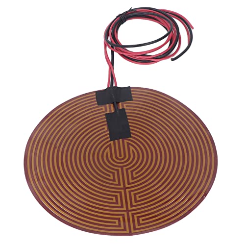 Marhynchus PI -Heizfilm 220 Mm Durchmesser Schneller Heizung Safer Starker Kleberfilmheizung für 3D -Drucker, Zuverlässiger Thermistor für Technische Geeks (DC24V 180W) von Marhynchus