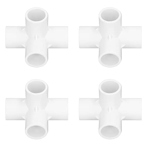 Marhynchus PVC -Rohranschluss 6 -Wege Eckzüge 25 Mm Innendurchmesser, 10pcs PVC Plastikrohranschluss für Wasser, Möbel und Gewächshausverbindungen (WHITE) von Marhynchus