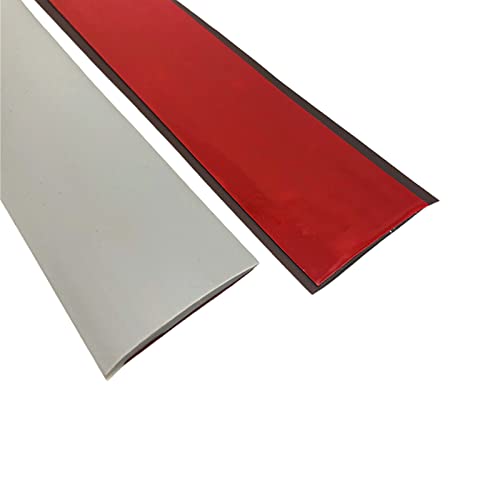 Marhynchus PVC -Selbstkleber - -Übergangsstreifenschwellenholz 1M X 4 Cm Graugelb für Teppichfliesenkantenverkleidung mit Peel -Stick -Installation (GREY #-1) von Marhynchus