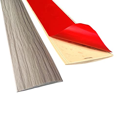 Marhynchus PVC -Selbstkleber - -Übergangsstreifenschwellenholz 1M X 4 Cm Graugelb für Teppichfliesenkantenverkleidung mit Peel -Stick -Installation (GREY #-4) von Marhynchus