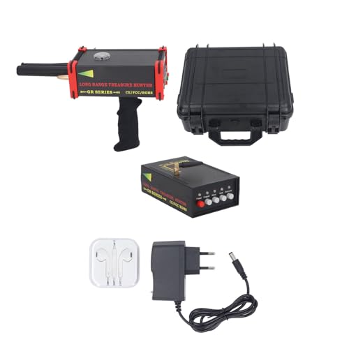 Marhynchus Professioneller Metallscanner, Metall Locator Underground Metal Detektor mit Sprachalarm -LED -Bildschirm 25m Tiefe 1000 M Reichweite für Gold Silber Kupfer (EU-Stecker) von Marhynchus