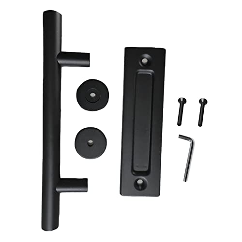 Marhynchus Schiebetürgriff Push Pullgriff Doppelseitig 4,8 Mm Dicker Kohlenstoffstahl mit Geteiltem Baugruppendesign (runder Griff) von Marhynchus