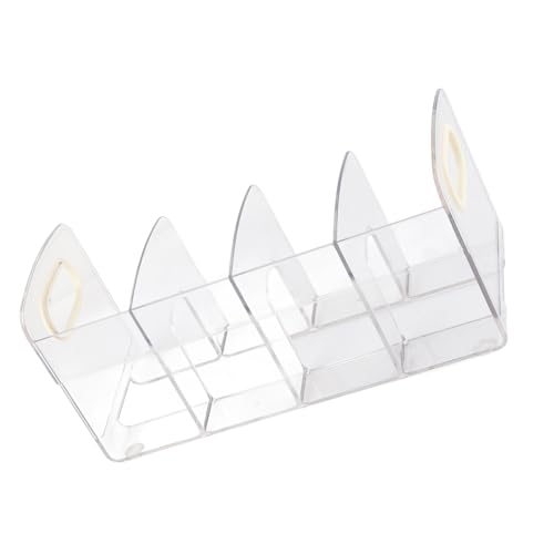 Marhynchus Schreibtischbuch Organizer Transparent Design Acryl Desktop Organizer für das Studienbüro (3 Hohlraum) (4 Fach) von Marhynchus