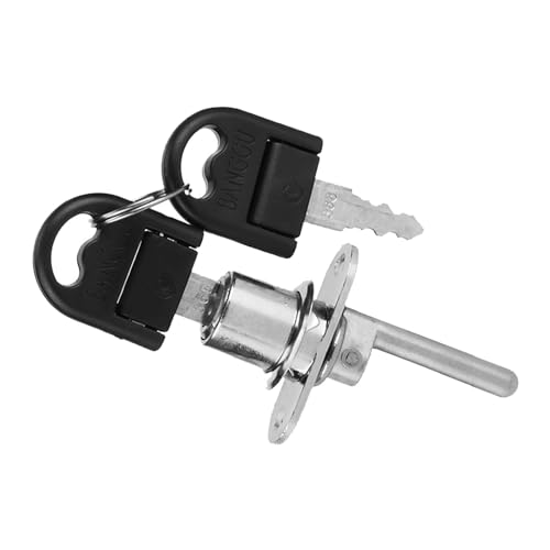 Marhynchus Sichere Schubladen -Kleiderschrank -Kabinettsschloss mit Schlüsseln, Langlebiges Zinklegierungmaterial für Möbel, 2pcs Bürosicherheit (19mm silberne Einzelschlosskopf) von Marhynchus