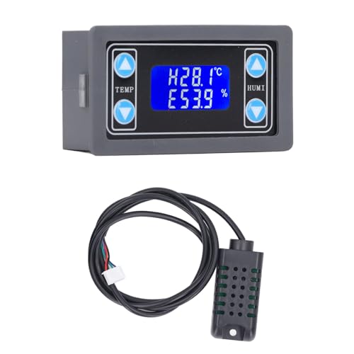 Marhynchus Temperatur- und Luftfeuchtigkeitsregler -Auslass Plug in Thermostat Humidistat mit Kühlung Dual Output für das Erhitzen und Kühlmodus auf Off Digital Humidistat Thermostat, Unterstützend von Marhynchus