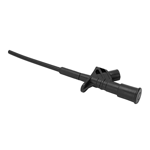 Marhynchus Testen von Hakenpullover Sicher Schnell mit Edelstahlpunktionsnadelclip Zum Reparieren von Multimeter -Elektro -Test -Doppel -Blei -Test -Haken -Clips Silikon Flexible Testkabel (BLACK) von Marhynchus